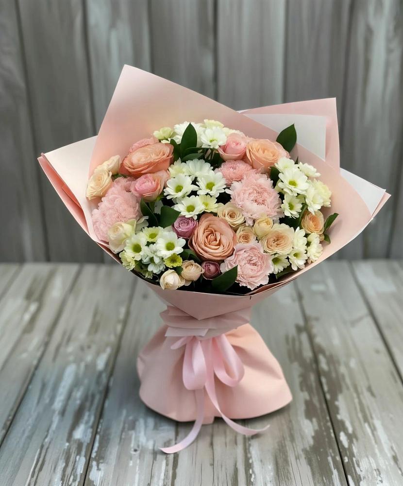 Букет цветов из: Гвоздики, Розы и Хризантемы в Часцы