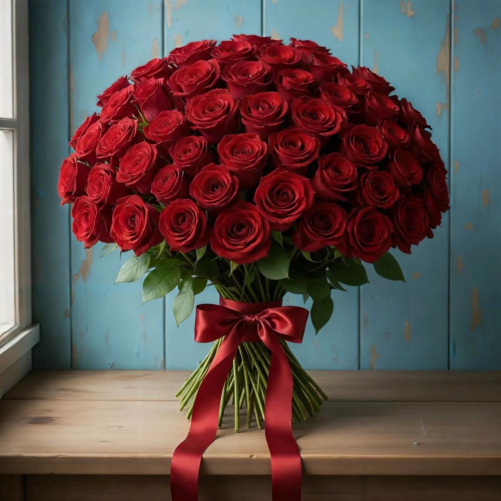 Букет Красные розы Блэк Меджик в Часцы