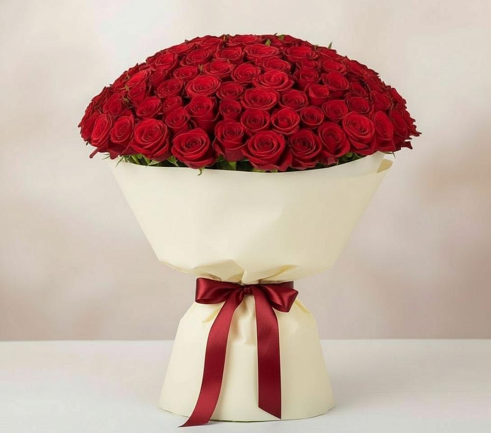 Букет 101 Красная роза Милано в Часцы