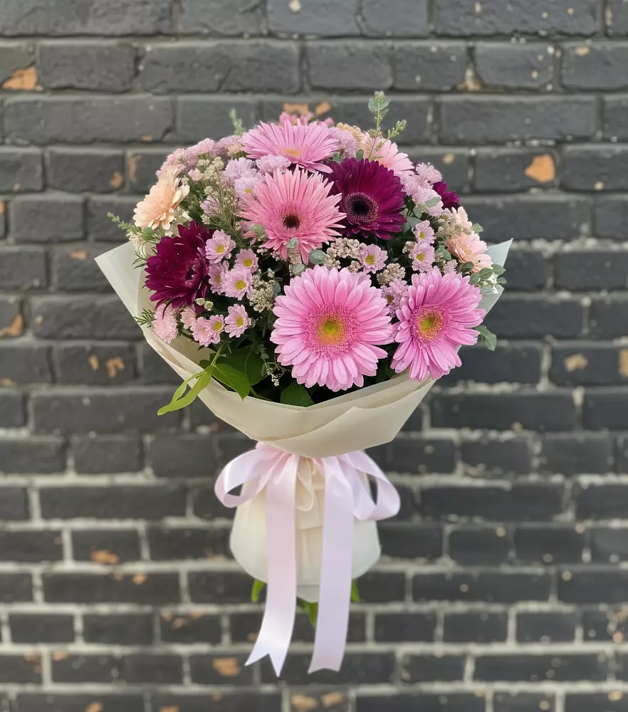 Букет цветов из: Герберы и Хризантемы в Часцы