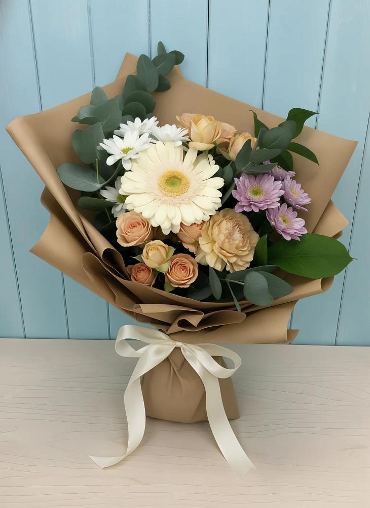 Букет цветов из: Герберы и Хризантемы в Часцы
