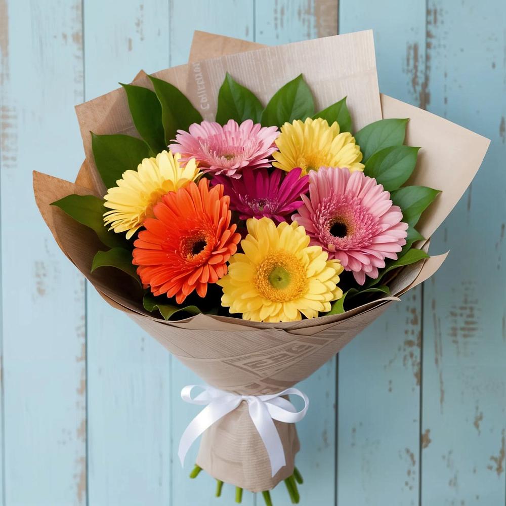 Букет цветов из: Герберы в Часцы