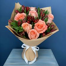 Букет цветов из:  Розы и Альстромерии в Часцы