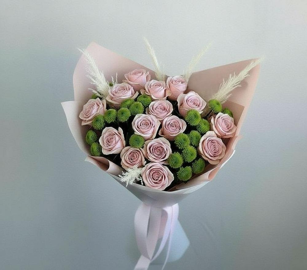 Букет цветов из: Розы и Хризантемы в Часцы