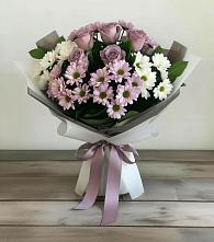 Букет цветов из:  Хризантемы и Розы в Часцы