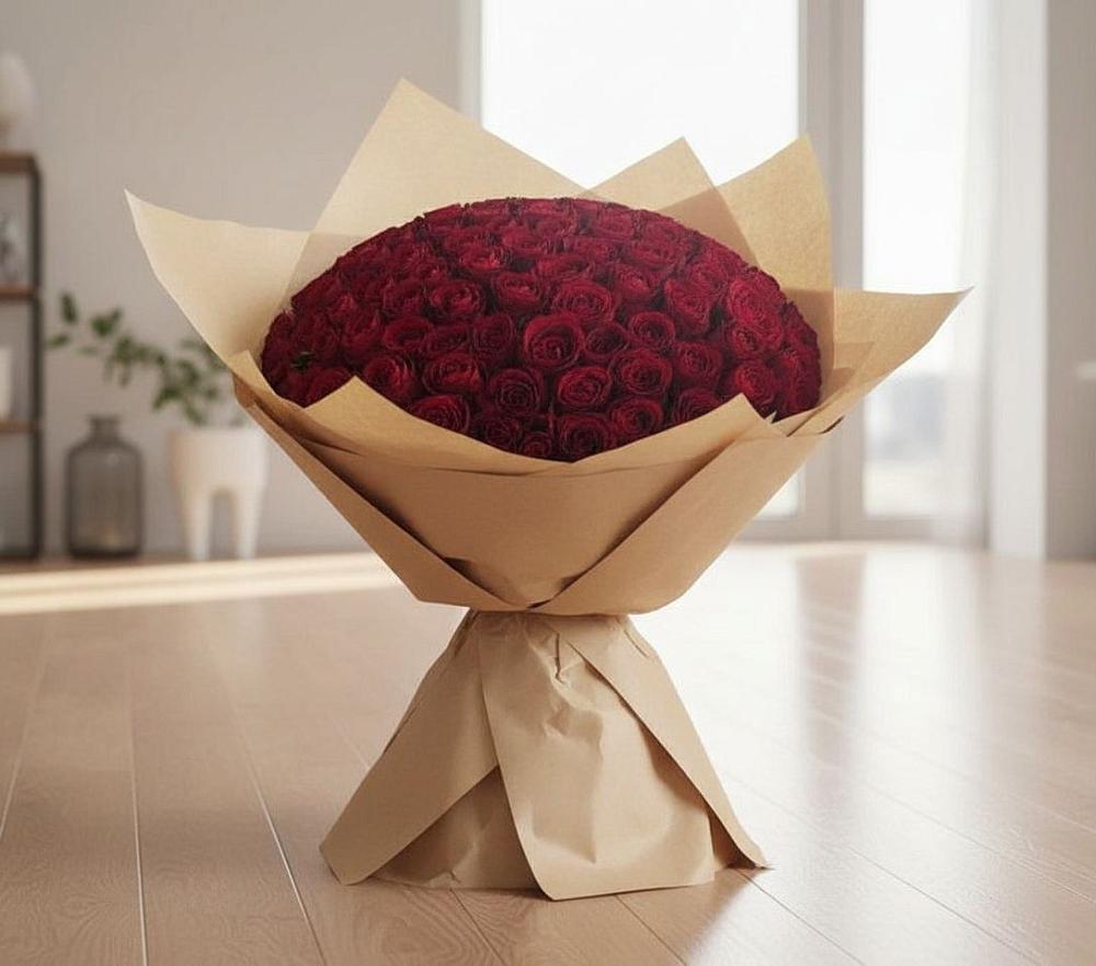 Букет 101 Красная роза в Часцы