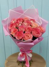 Букет 15 Розовых роз Равель в Часцы