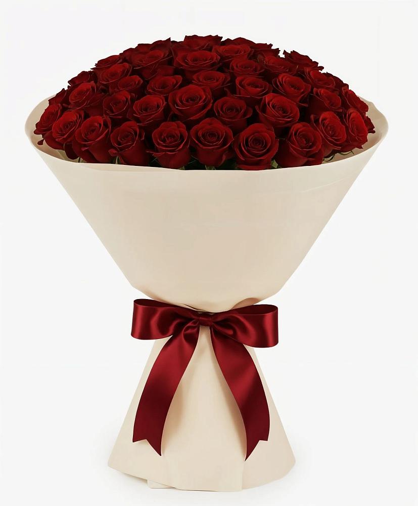 Букет 101 Бордовая роза Блэк Бакарра в Часцы