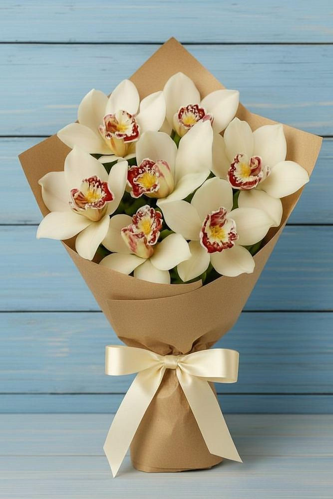 Букет цветов из: Орхидеи и Розы в Часцы