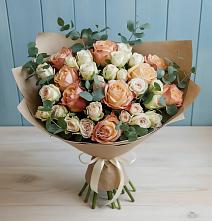 Букет цветов из:  Альстромерии и Розы в Часцы